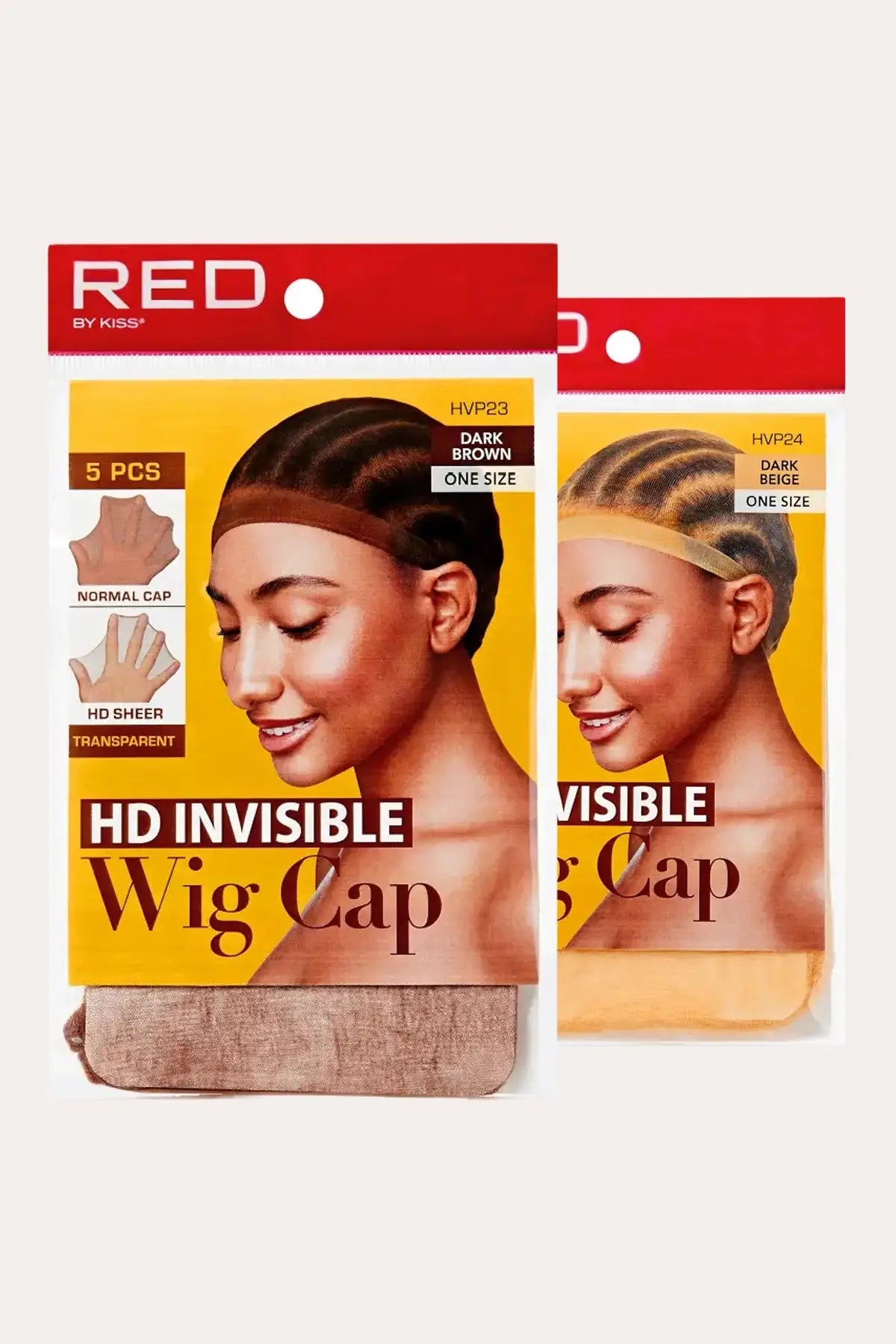 RED BY KISS HD INVISIBLE WIG CAP 5PCS RED BEAUTY