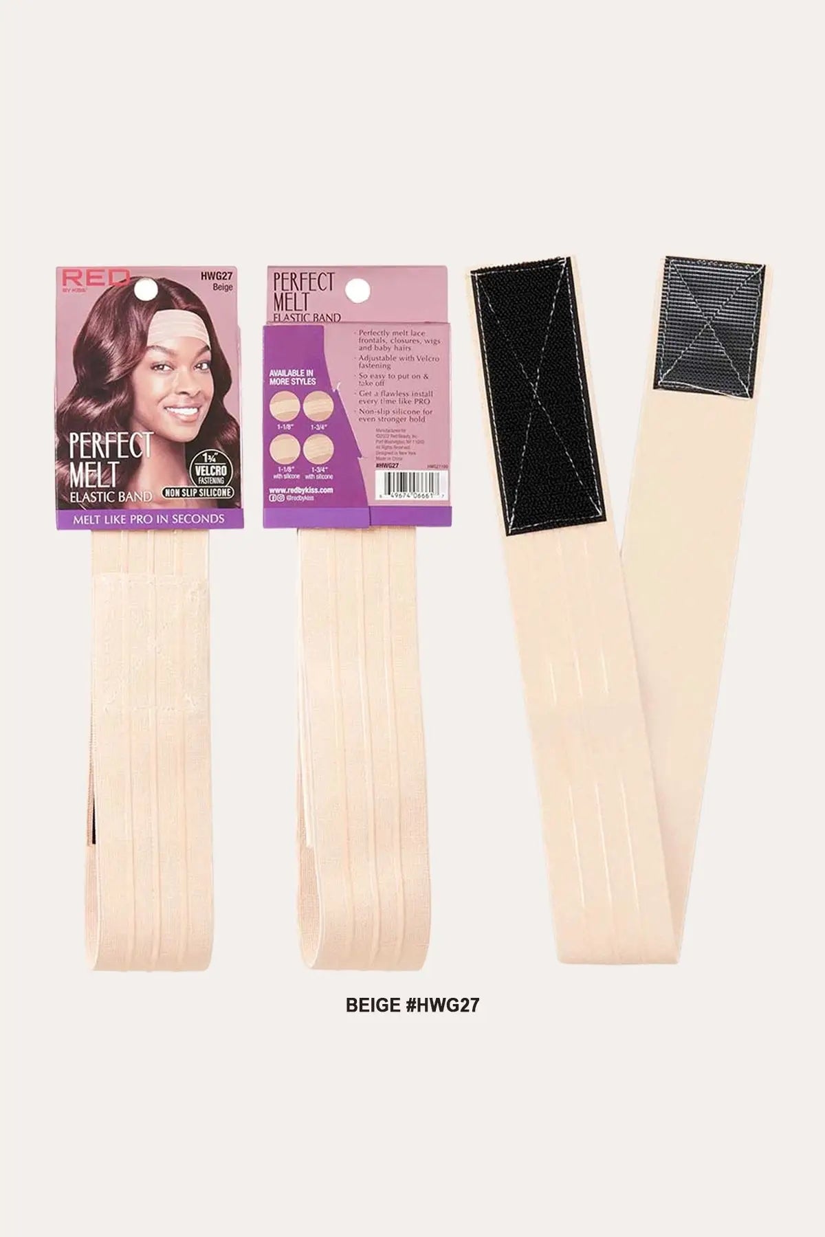 RED BY KISS PREMIUM ELASTIC WIG BAND - WIDE RED BEAUTY