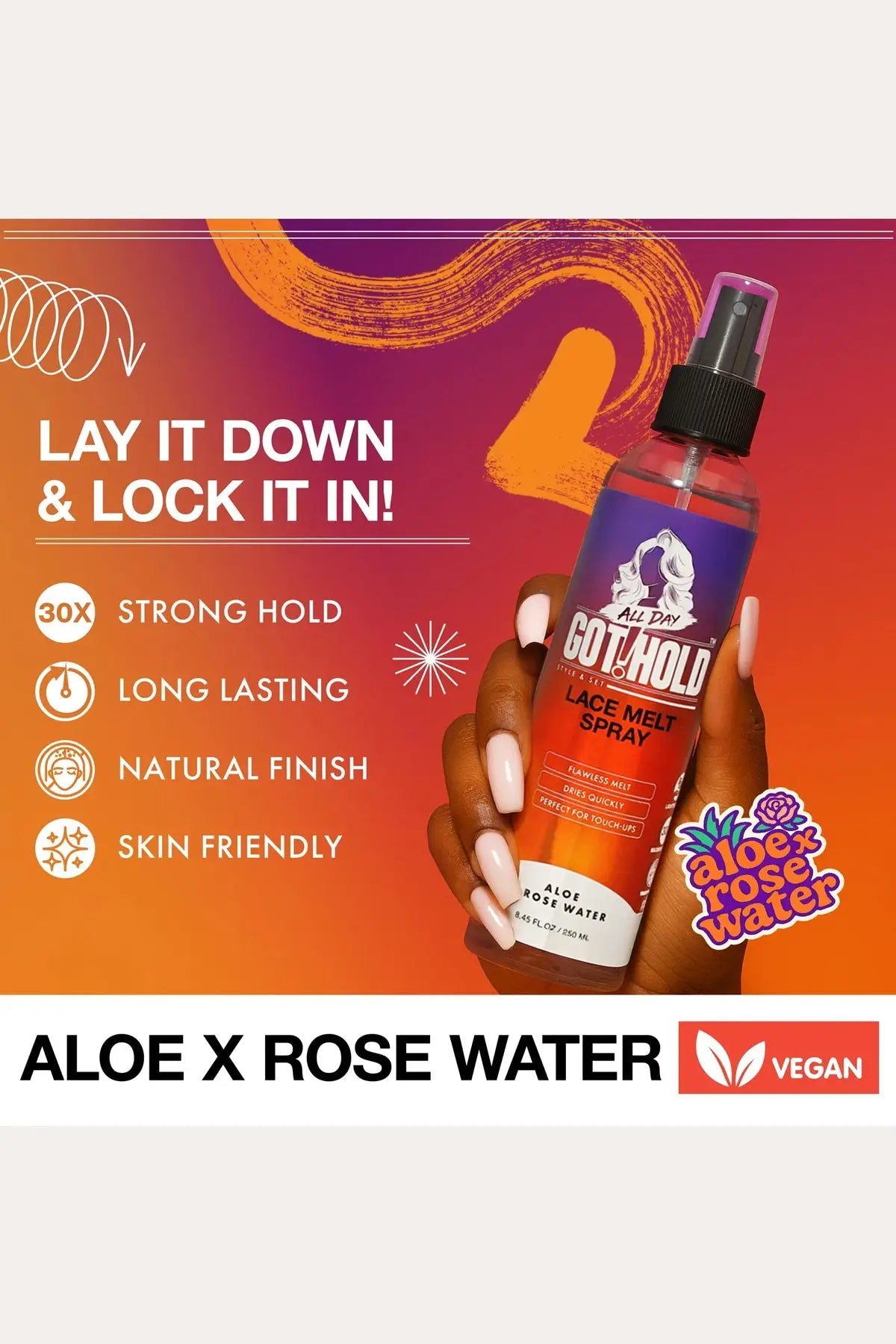 ALL DAY GOT HOLD WIG LACE MELT SPRAY 250ml EBIN NEW YORK