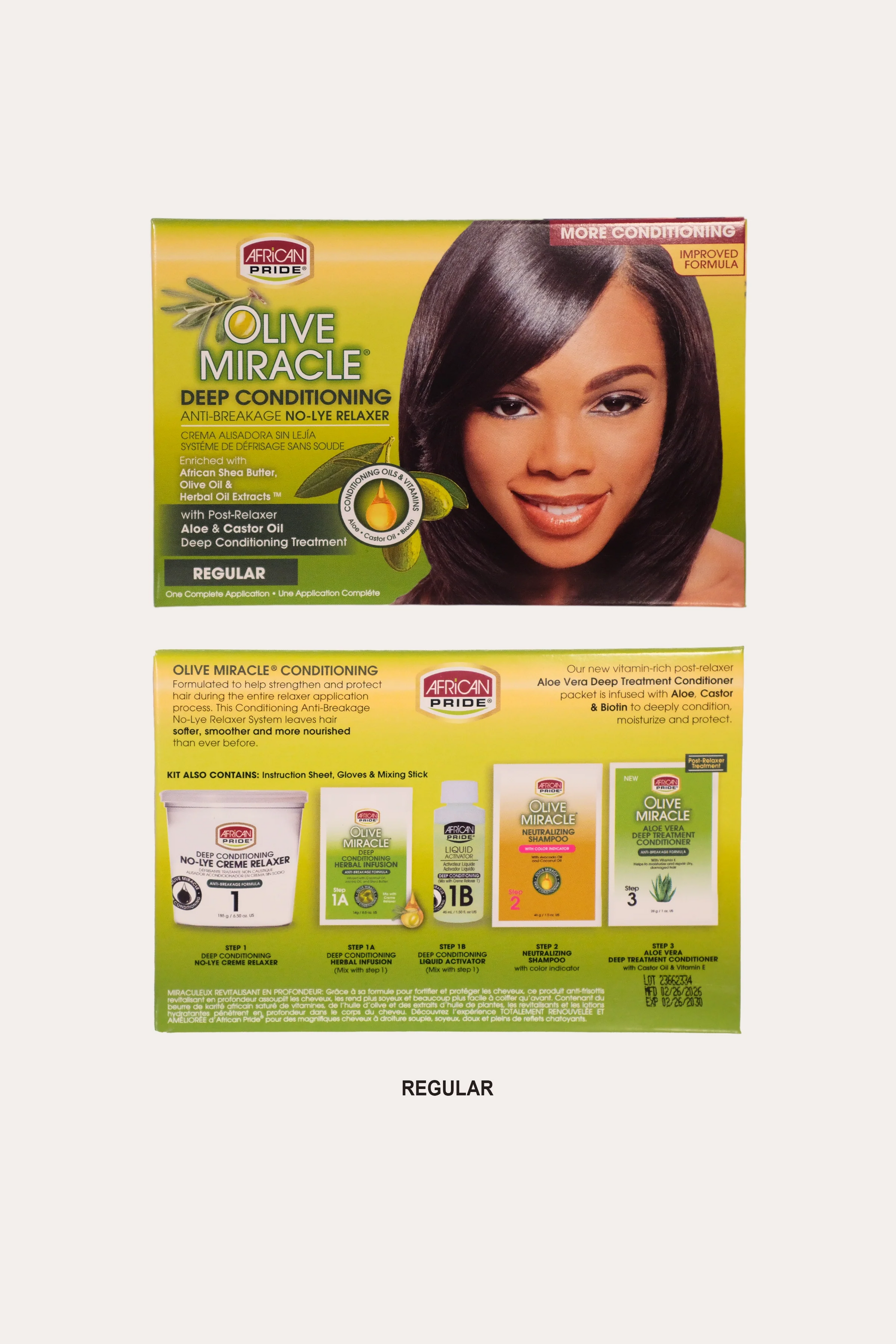 AFRICAN PRIDE OLIVE MIRACLE RELAXER KIT [REGULAR / SUPER]