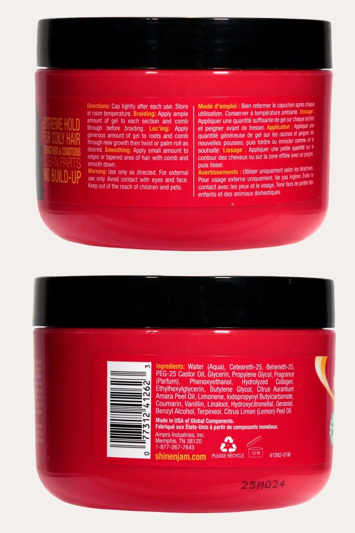AMPRO STYLE SHINE'N JAM MAGIC FINGERS PRO BRAID GEL 8oz Ampro