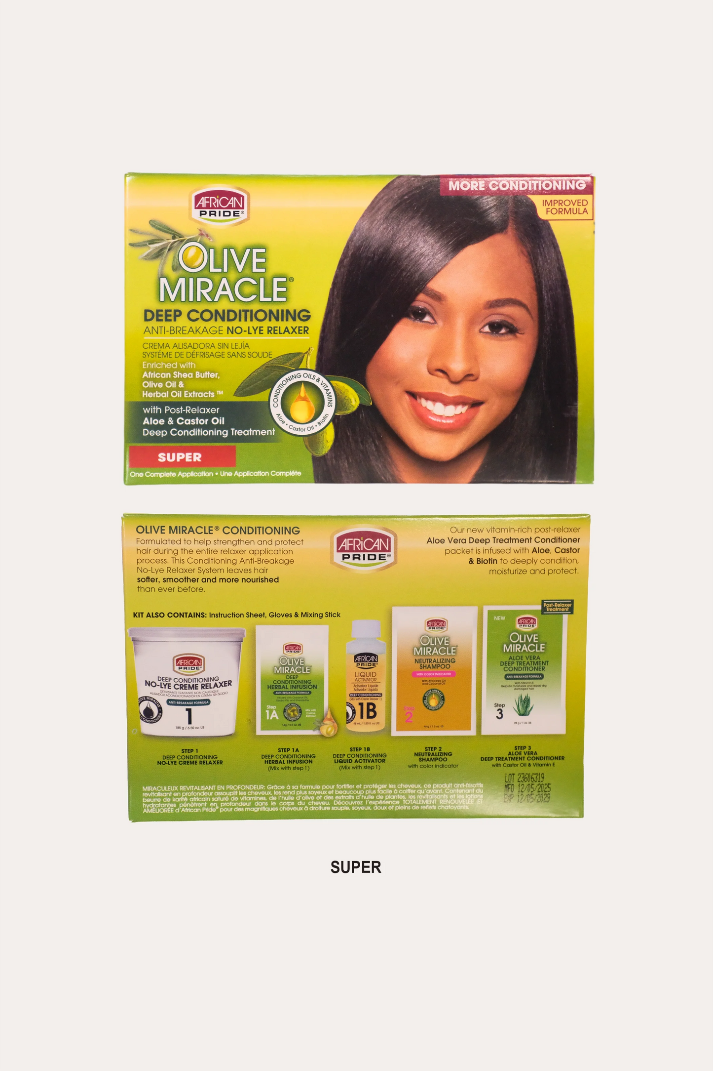AFRICAN PRIDE OLIVE MIRACLE RELAXER KIT [REGULAR / SUPER]