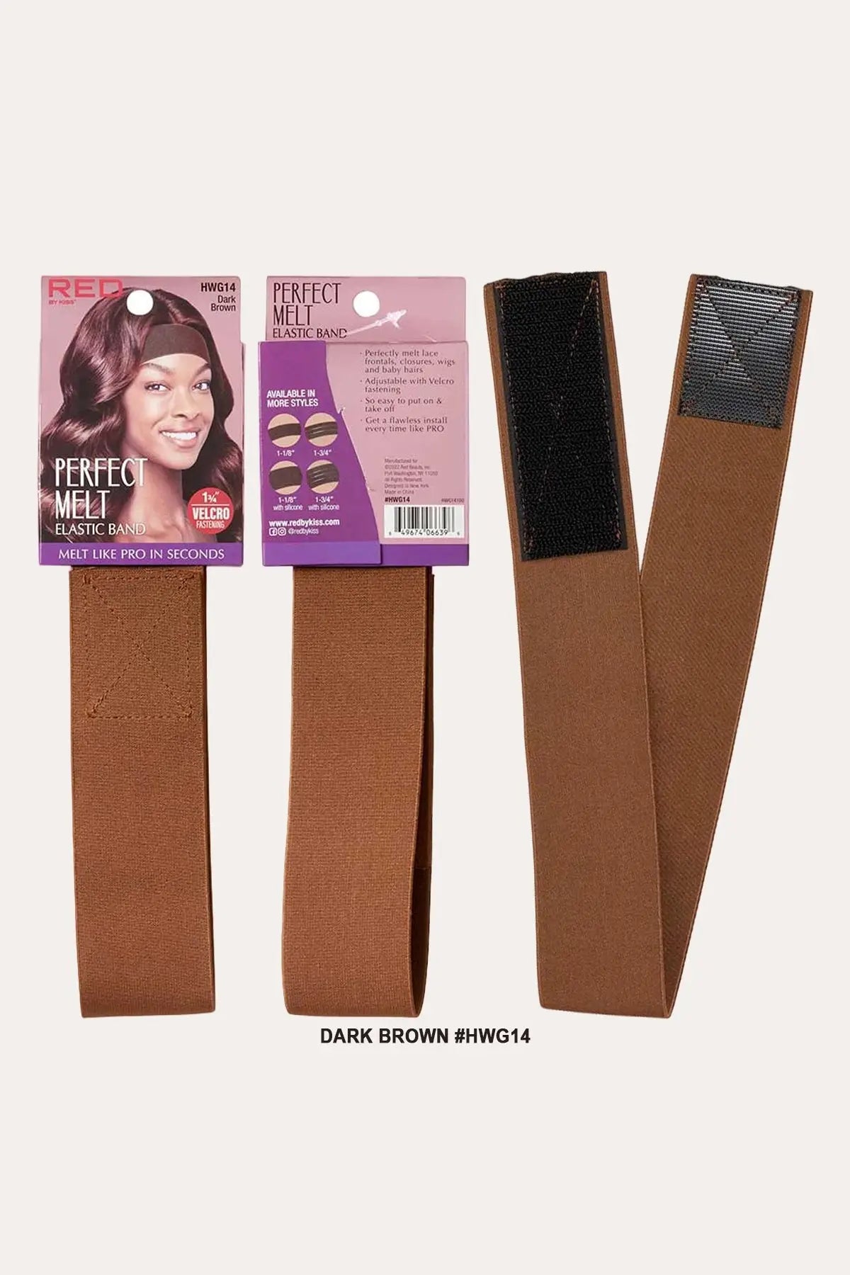 RED BY KISS PREMIUM ELASTIC WIG BAND - WIDE RED BEAUTY