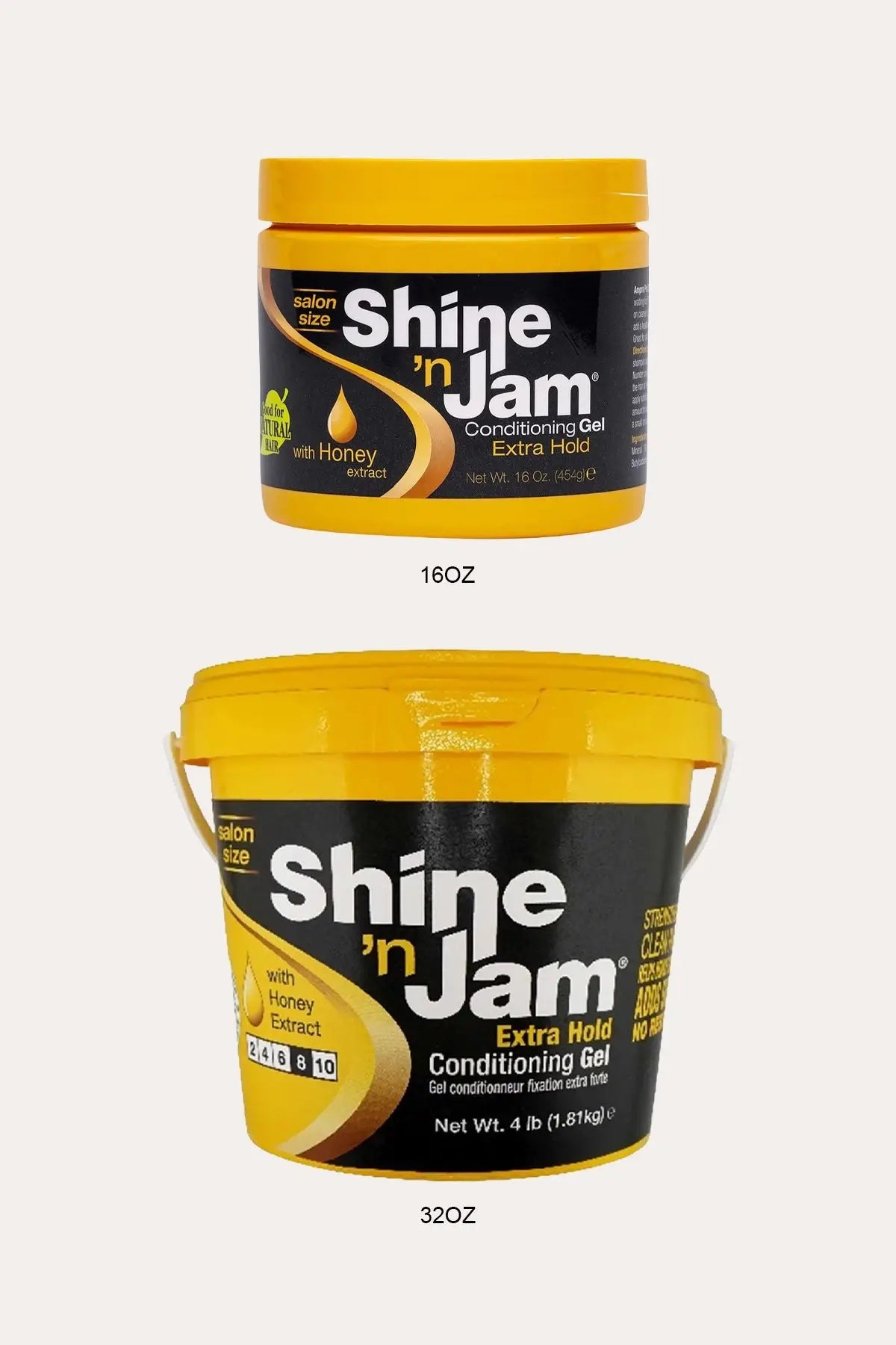 AMPRO PRO STYLE SHINE'N JAM CONDITIONING GEL EXTRA HOLD - 3 SIZE AMPRO