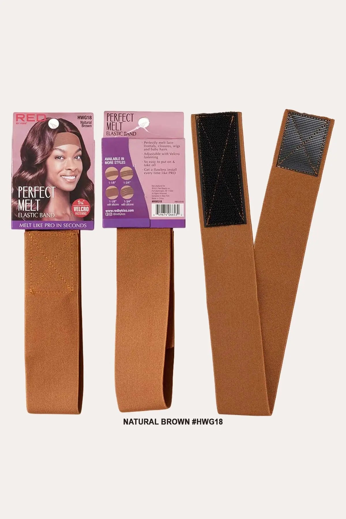 RED BY KISS PREMIUM ELASTIC WIG BAND - WIDE RED BEAUTY