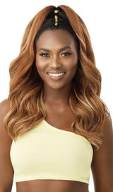 Outre Converti Cap Deluxe Cap Lays Flat Heat Resistant Fiber High Tex Rosey Waves (Drchilat)