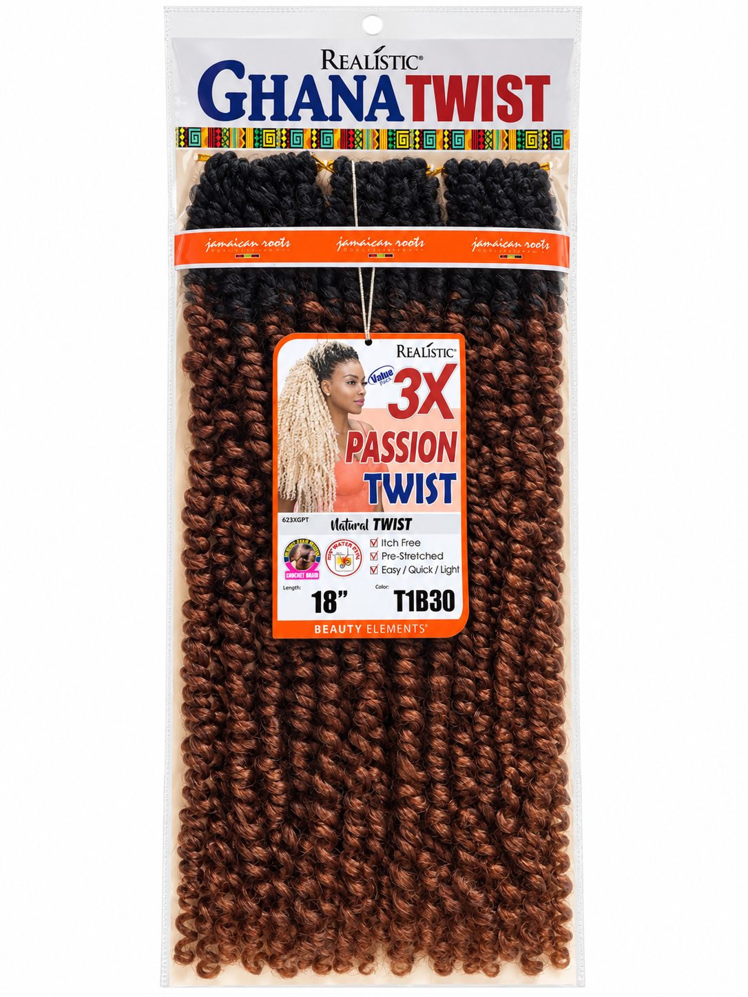 3X Ghana Passion Twist 18” Crotchet Braid
