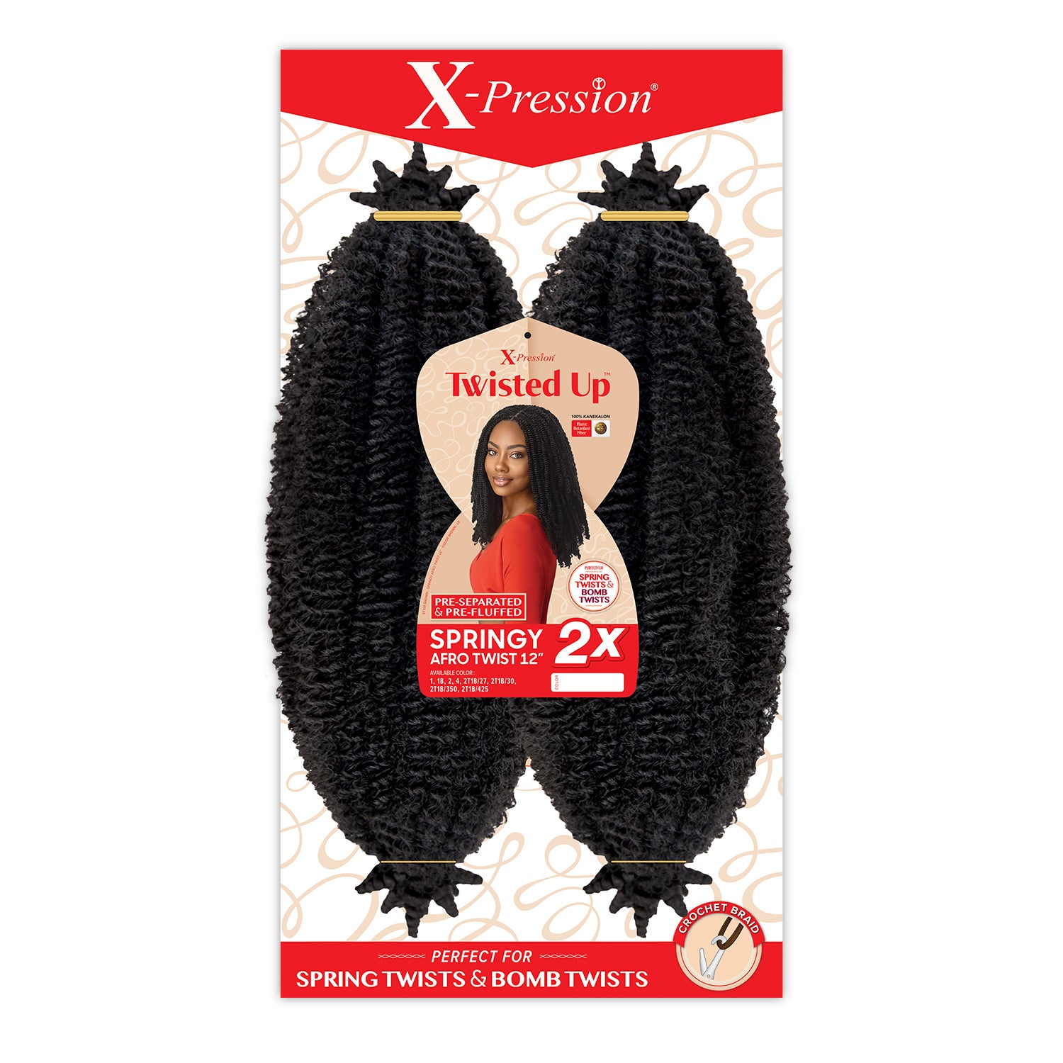 Outre X-Pression Twisted Up 2X Springy Afro Twist 12