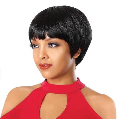 Kara Brazilian Human Hair Blend Royal Wig -EMMA (1B)
