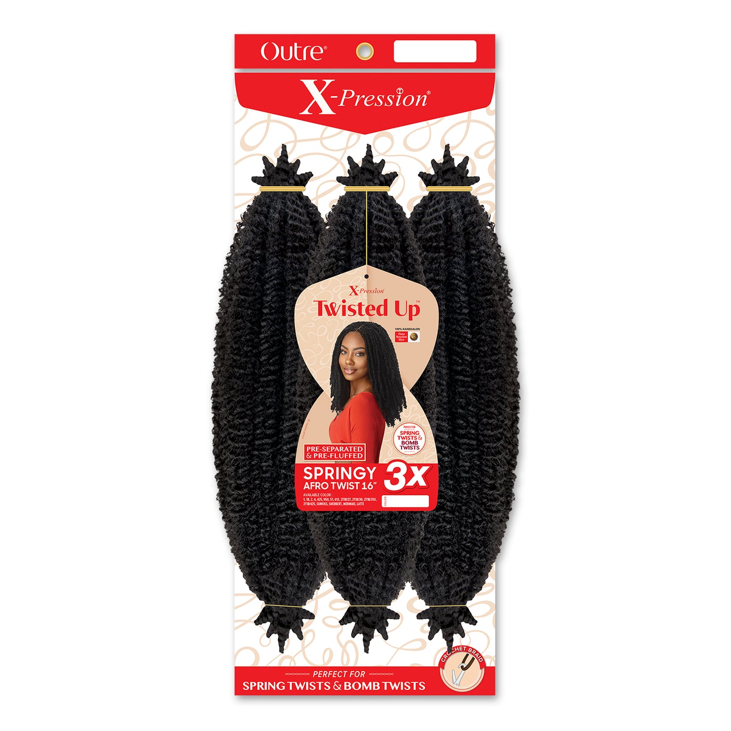 Outre X-Pression Twisted Up 2X Springy Afro Twist 12
