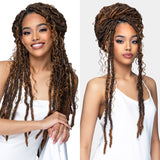 BOBBI BOSS Human Hair Blend Crochet Braids HBF001 HF Deep Curl BOHO Locs 26 (1B)
