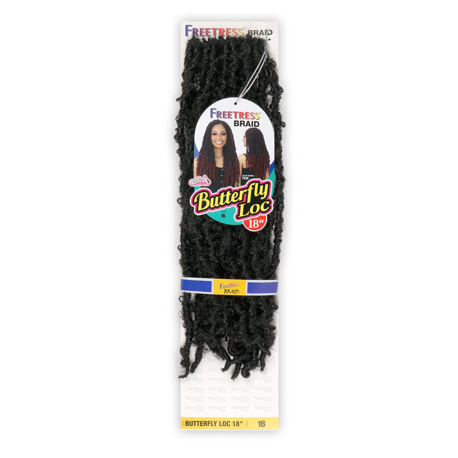 Crochet Braid Butterfly Locs 1B 18inch