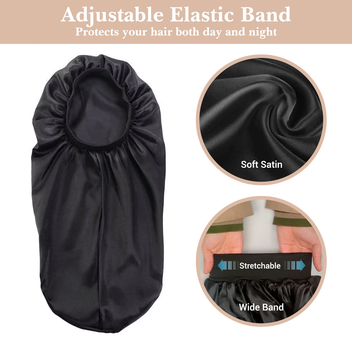 Studio Limited Extended Silky Braid Hair Bonnet