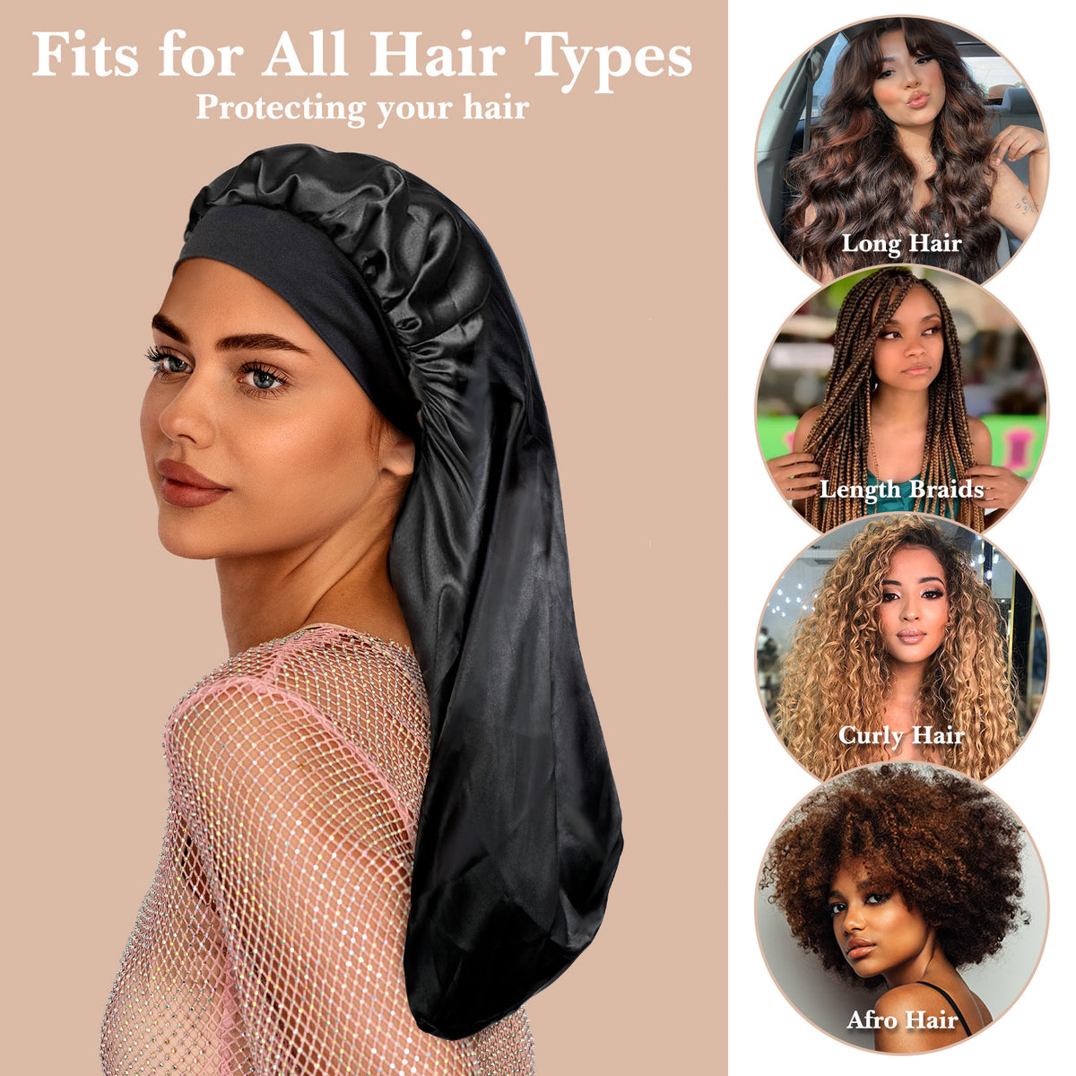 Studio Limited Extended Silky Braid Hair Bonnet