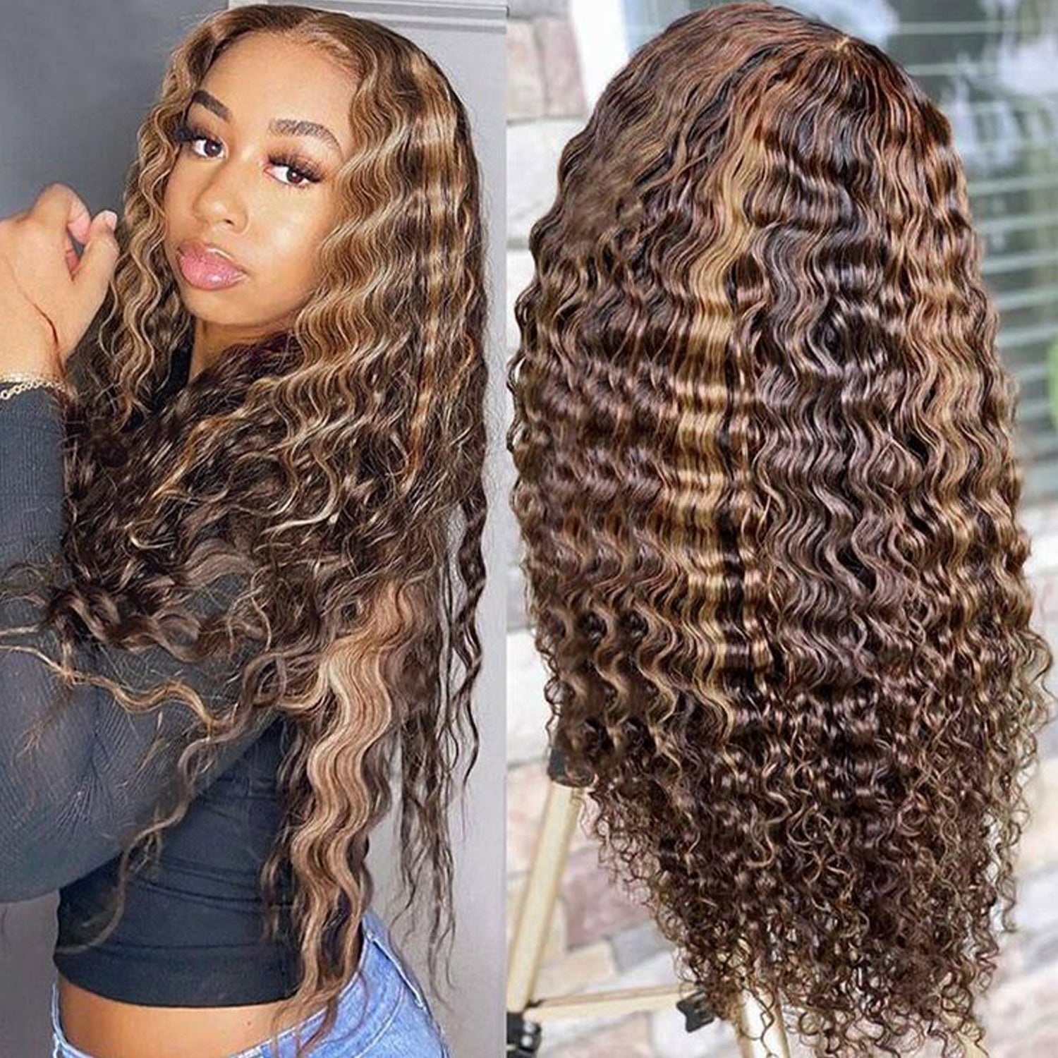 Pink Virgin Remi Human Hair Loose Deep 14" 16" 18"