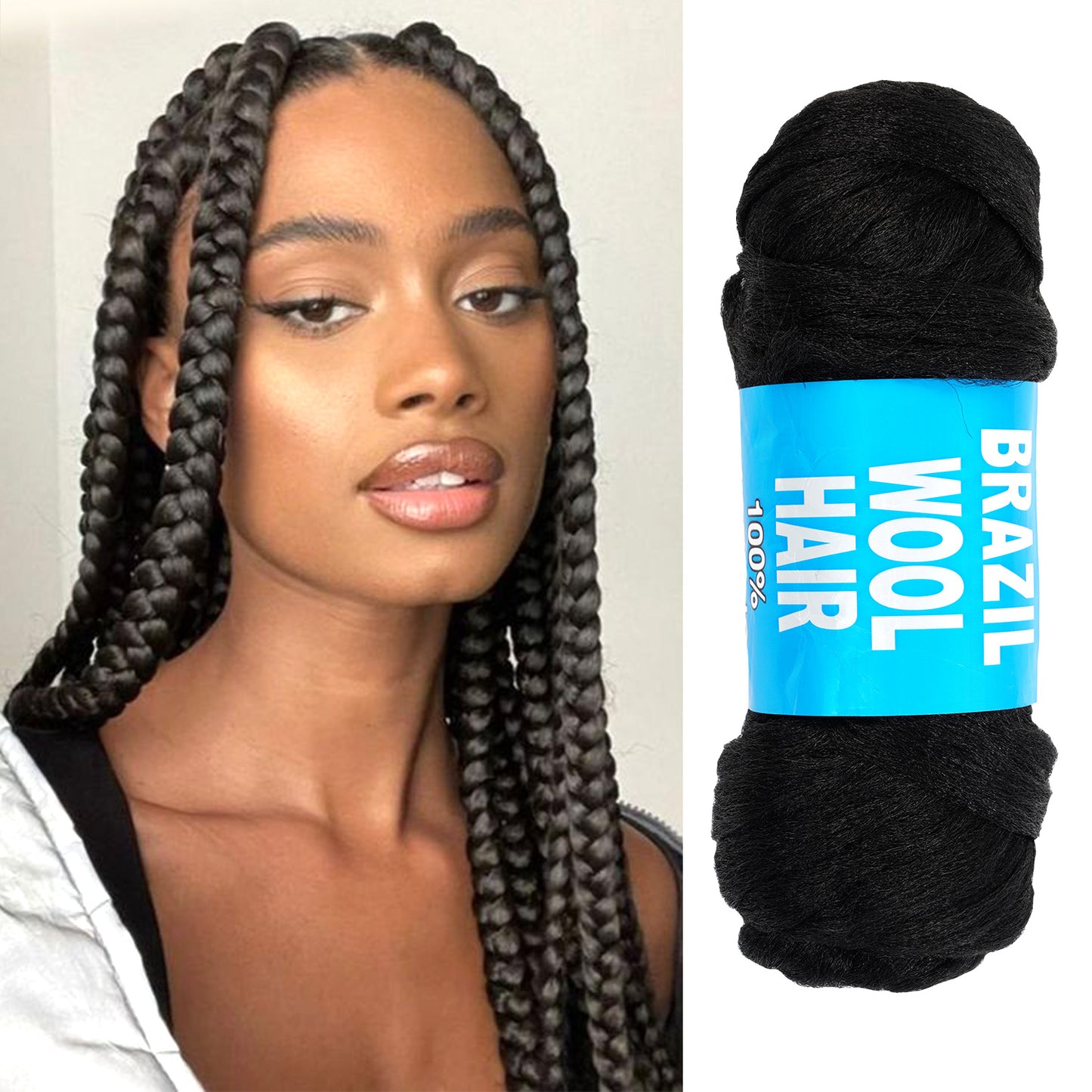 Human Hair Dread Locs \Black
