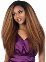 Glam Touch Lace Wig Kinky Edges Natural Black