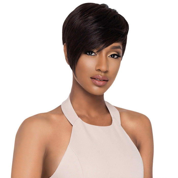 Human Hair Wig Pixie Edge (1B Off Black)