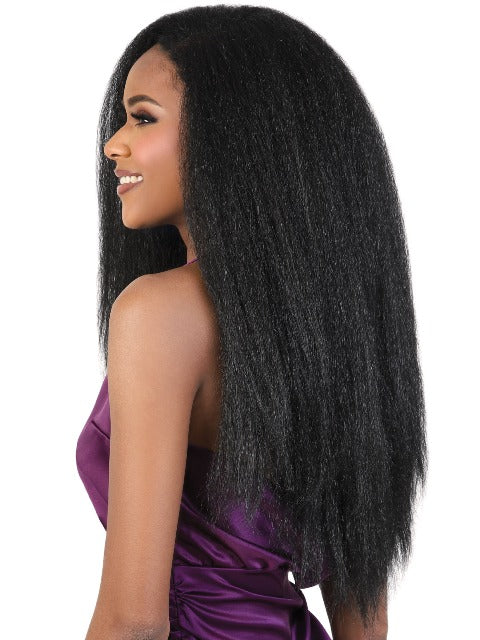 Glam Touch Lace Wig Kinky Edges Natural Black