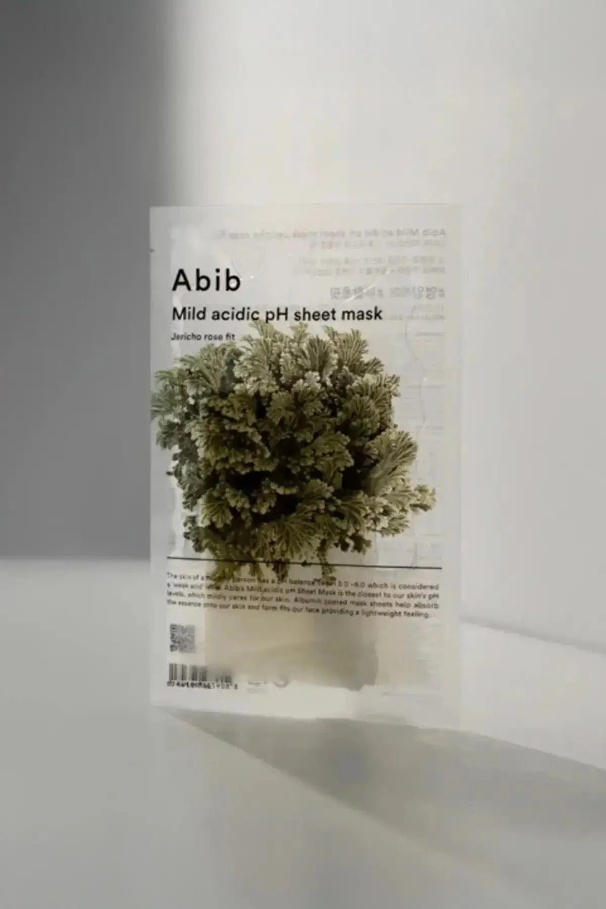 Abib Mild Acidic pH Sheet Mask Jericho Rose Fit featuring botanical artwork, Rose of Jericho MASK designed for gentle daily care