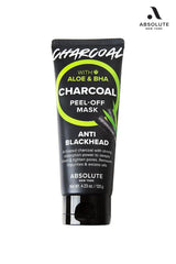 “Absolute New York Charcoal Peel-Off Mask Anti Blackhead, Deep Cleansing Mask for OILY SKIN, 120g tube front view.”