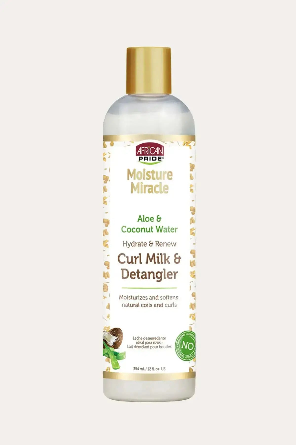 African Pride Moisture Miracle Aloe & Coconut Water Curl Milk & Detangler(354 mL)