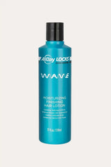 AllDay Locks WAVE Moisturizing Finishing Hair Lotion 7.7 fl oz (228ml), Lightweight Hair Lotion in teal bottle, front label view