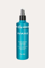 “AllDay Locks Wave Moisturizing Finishing Hair Mist 7.7 fl oz (228 mL) bottle, a best curl refresher spray for natural hair, shown front label on white background.”