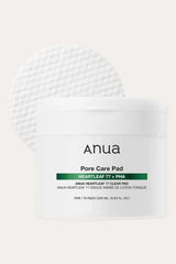 Anua Heartleaf 77 Clear Pad container with a single textured pad, acting as a gentle Exfoliating TONER for smooth skin.