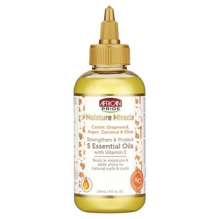 African Pride Moisture Miracle Oil Essential 5 Vitamin Oil 4oz hair