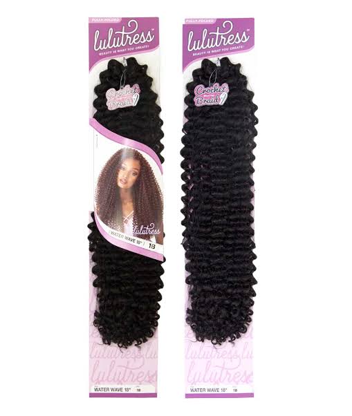 Sensationnel Lulutress Crochet Braid Water Wave 18(#1B Off Black)