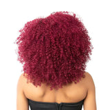 BFF Human Hair Blend Curly Afro Half Wig BOINA (1B)