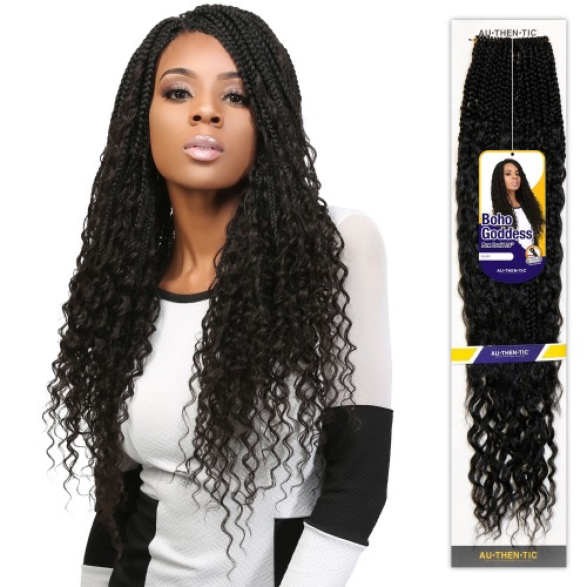 Authentic BOHO Goddess Crotchet Braids 1B