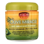 African Pride Olive Miracle Anti-Breakage Formula Hair Creme Jar 6oz