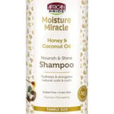 African Pride Moisture Miracle Shine Enhancing Nourishing Daily Shampoo 16 Fl Oz