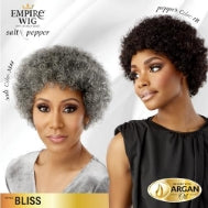 Sensationnel Empire Human Hair Wig - Salt and Pepper Bliss Contouring Mesh Cap Wig