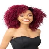 BFF Human Hair Blend Curly Afro Half Wig BOINA (1B)
