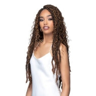 BOBBI BOSS Human Hair Blend Crochet Braids HBF001 Deep Curl Boho Locs 26 " (T1B/27)