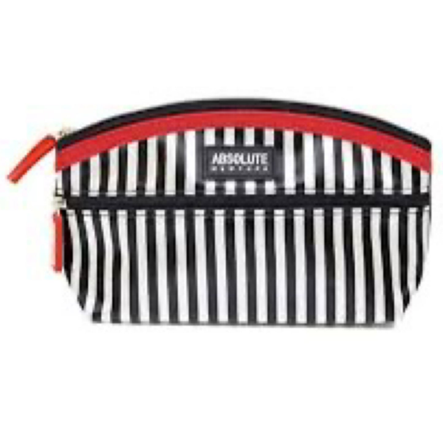 Absolute York ACB04 Cosmetic Bag in Satin Black and White Stripes