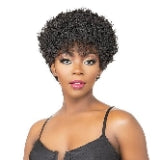 Natural Afro Series - EdEN Wig - Synthetic - Short Tight Curly - Sideways Style