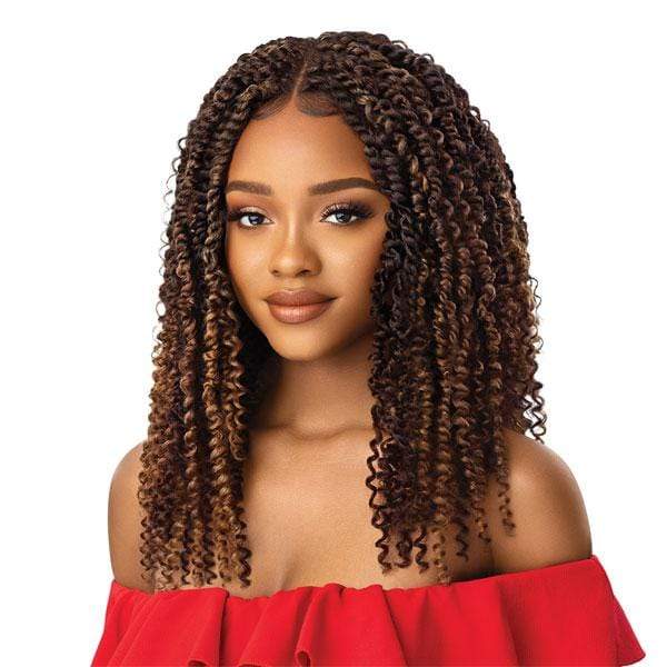 Outre X-Pression Twisted Up 4x4 Lace Front Braid Wig Kinky Boho Passion Waterwave 18" (613) — Outre X-Pression Twisted Up 4X4 Lace Front Wig - KINKY BOHO PASSION WATERWAVE 18"