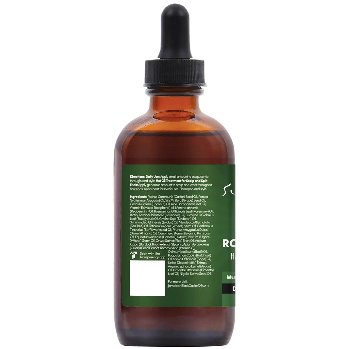 Sunny Isle Rosemary Mint Hair and Strong Roots Oil 3oz | Infused with Biotin & Jamaican Black Castor Oil | Strengthen and Nourish Hair Follicles | Dry Scalp