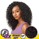 Sensationnel Lulutress Braid Out CrochetBraid – 3X Braid Out 12-Inch Synthetic Hair Extensions #1B