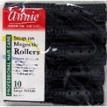 Brand New Annie #1232 10ct Large Snap On Magnetic Rollers 7/8" Diameter
