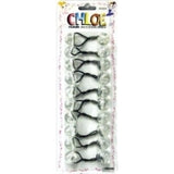 6 Pkgs Hair Ponytail Holders Br2620T Large Bead Asst Color Girl Bauble Accessory