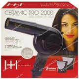 Hot & Hotter Blow Dryer Ceramic Pro 2000 2 Attachments