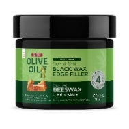 Ors Olive Oil Style & Sculpt Cover & Hold Black Wax Edge Filler Infused with Beeswax to Seal in Moisture 4.9 oz
