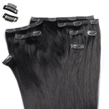 100 % Human hair 20 inch black clip ins