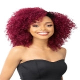 BFF Human Hair Blend Curly Afro Half Wig BOINA (1B)