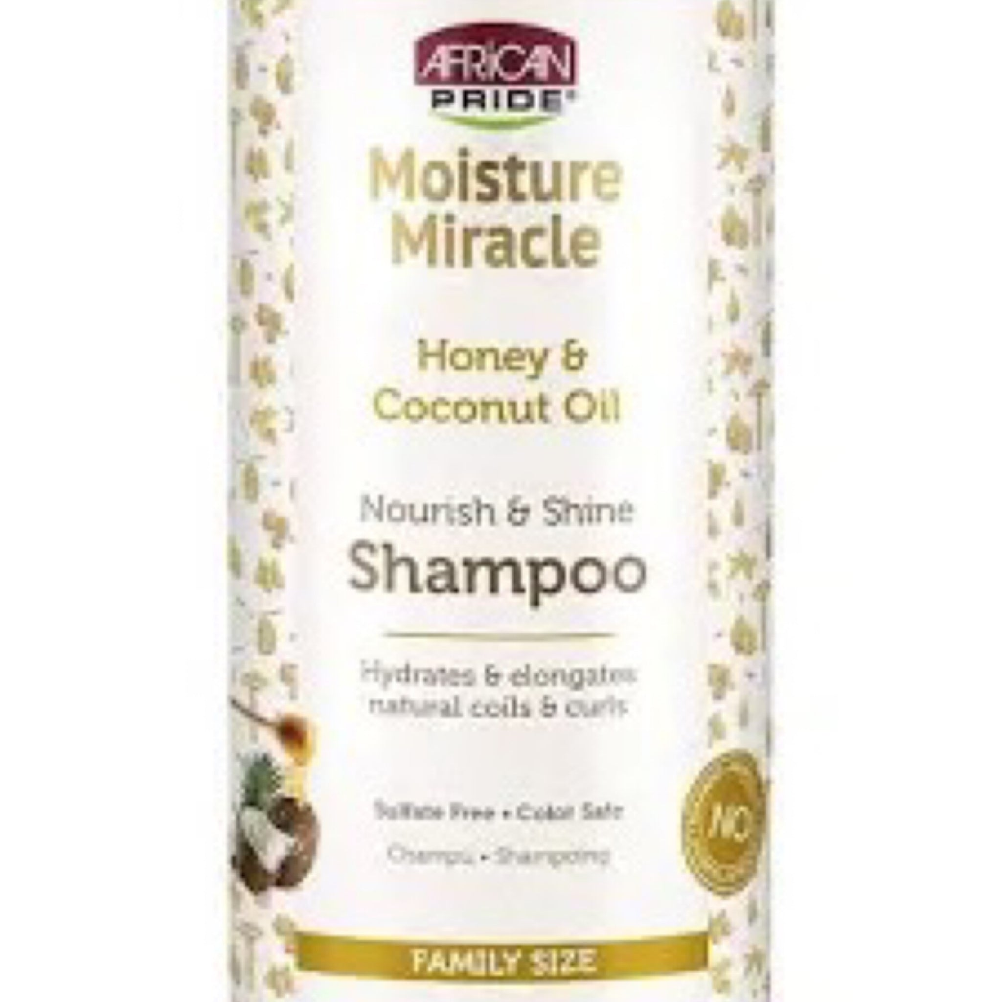 African Pride Moisture Miracle Shine Enhancing Nourishing Daily Shampoo 16 Fl Oz